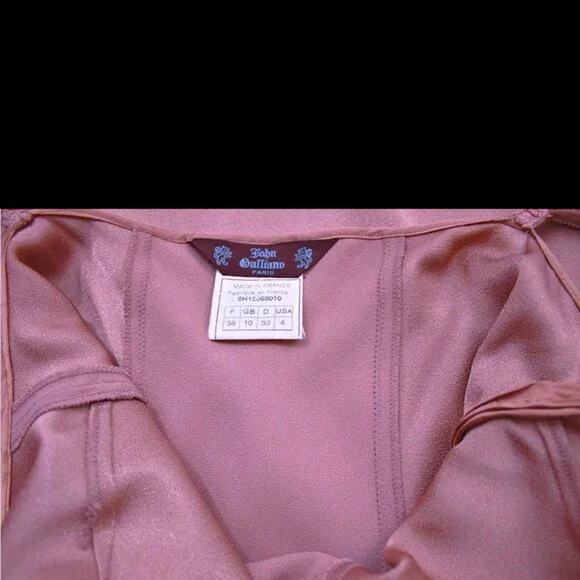 JOHN GALLIANO Vintage Fall 2000 On-The-Bias Lingerie Inspired Cocktail Dress - Picture 10 of 11